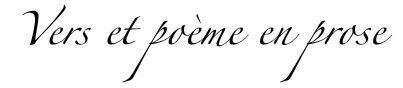 Vers et poème en prose